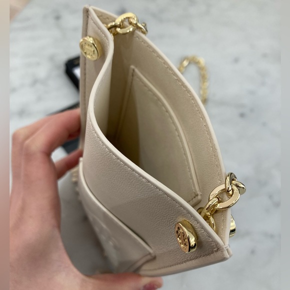 MAJE VANILLA LEATHER PHONE BAG WITH FRINGING - Picture 8 of 10